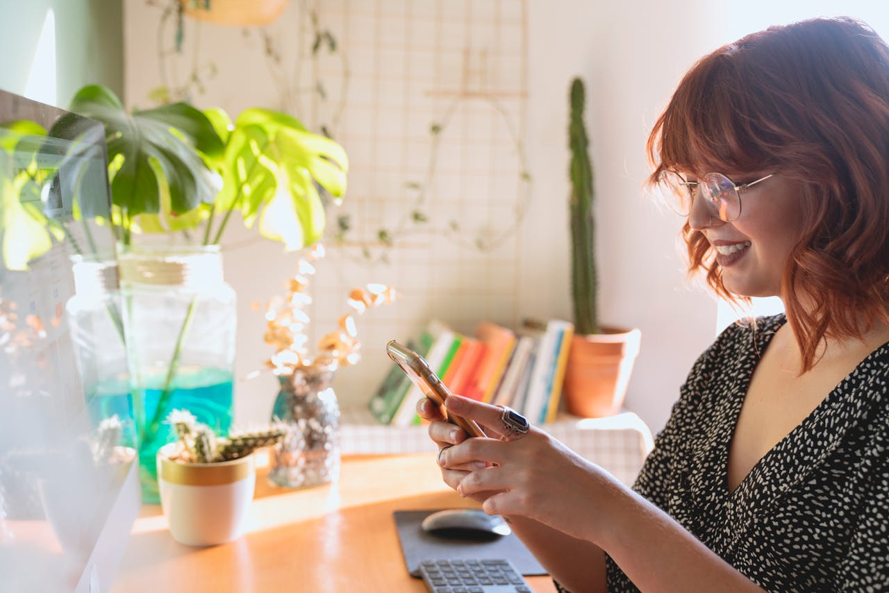 Woman using a mobile phone
